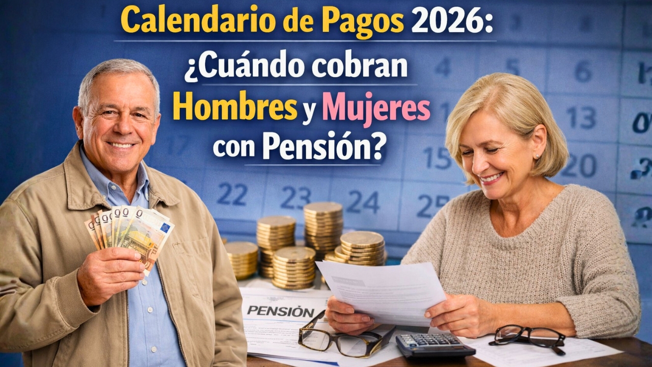 Calendario de pagos 2026: cuándo cobran hombres y mujeres con pensión