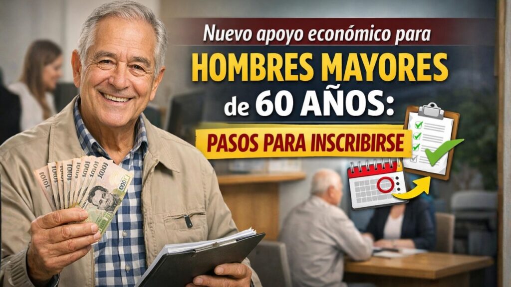 Nuevo apoyo económico para hombres mayores de 60 años: pasos para inscribirse
