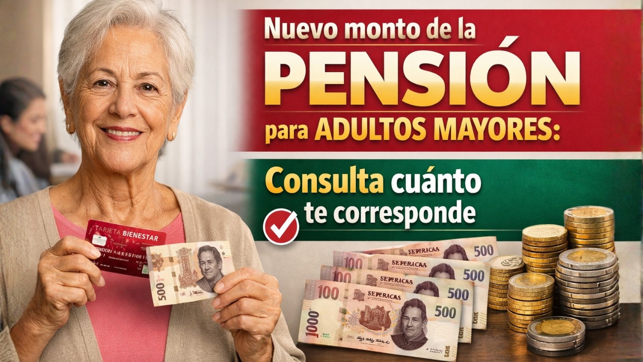 Nuevo monto de la pensión para adultos mayores: consulta cuánto te corresponde